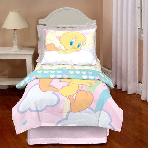 Looney Tunes Tweety Toddler 4 Piece Bedding Set Walmart Com