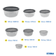 thumbnail image 5 of Set 7 Contenedores Reutilizables De Plástico Circulares STYRKA de 14 piezas De cocina Con Tapa Color Gris, 5 of 8