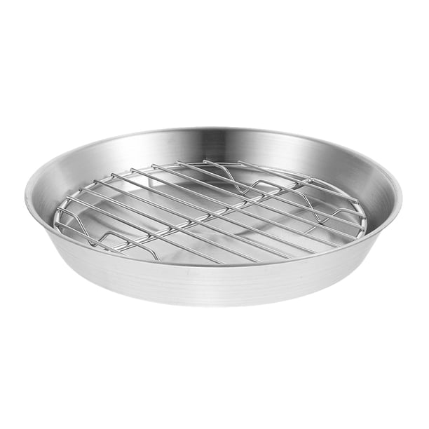 GOOHOCHY 1 juego de bandejas para hornear de cocina con rejilla de alambre, juego de bandejas para exhibir alimentos, bandeja para hornear de cocina