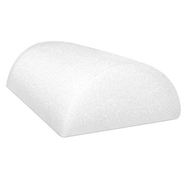 Rodillo de espuma CanDo, 15 x 30 cm, semicircular, blanco para recuperación