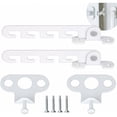 thumbnail image 1 of Casement Window Restrictor 2 Pcs Window Restrictor, Window Latches With 4 Screws, Window Latch Proof Window Lock For Adjusting Window Opening (white), 1 of 5