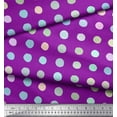 thumbnail image 3 of Soimoi Purple Cotton Voile Fabric Circle Geometric Print Fabric by the Yard 42 Inch Wide, 3 of 3