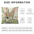 thumbnail image 5 of Wuche  Happy Easter Hunny Bunny Green Throw Pillow Covers,Easter Eggs Bunny Spring Cushion Case for Sofa Couch, 5 of 5