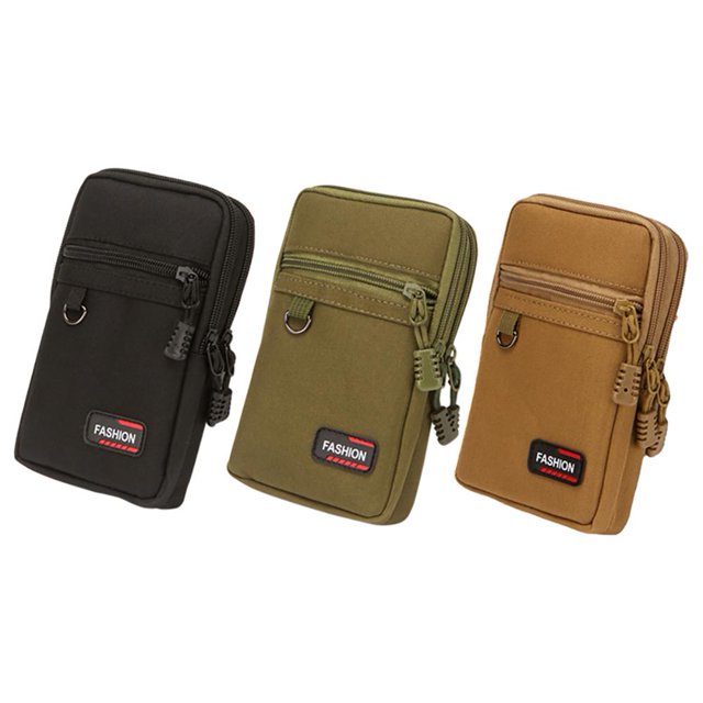 Teléfono 7 pulgadas cintura Fanny Pack hombres bolsa camping caza cintura bolsa verde