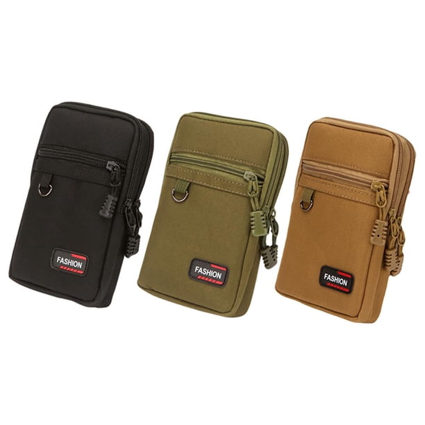 Teléfono 7 pulgadas cintura Fanny Pack hombres bolsa Camping caza cintura bolsa negro