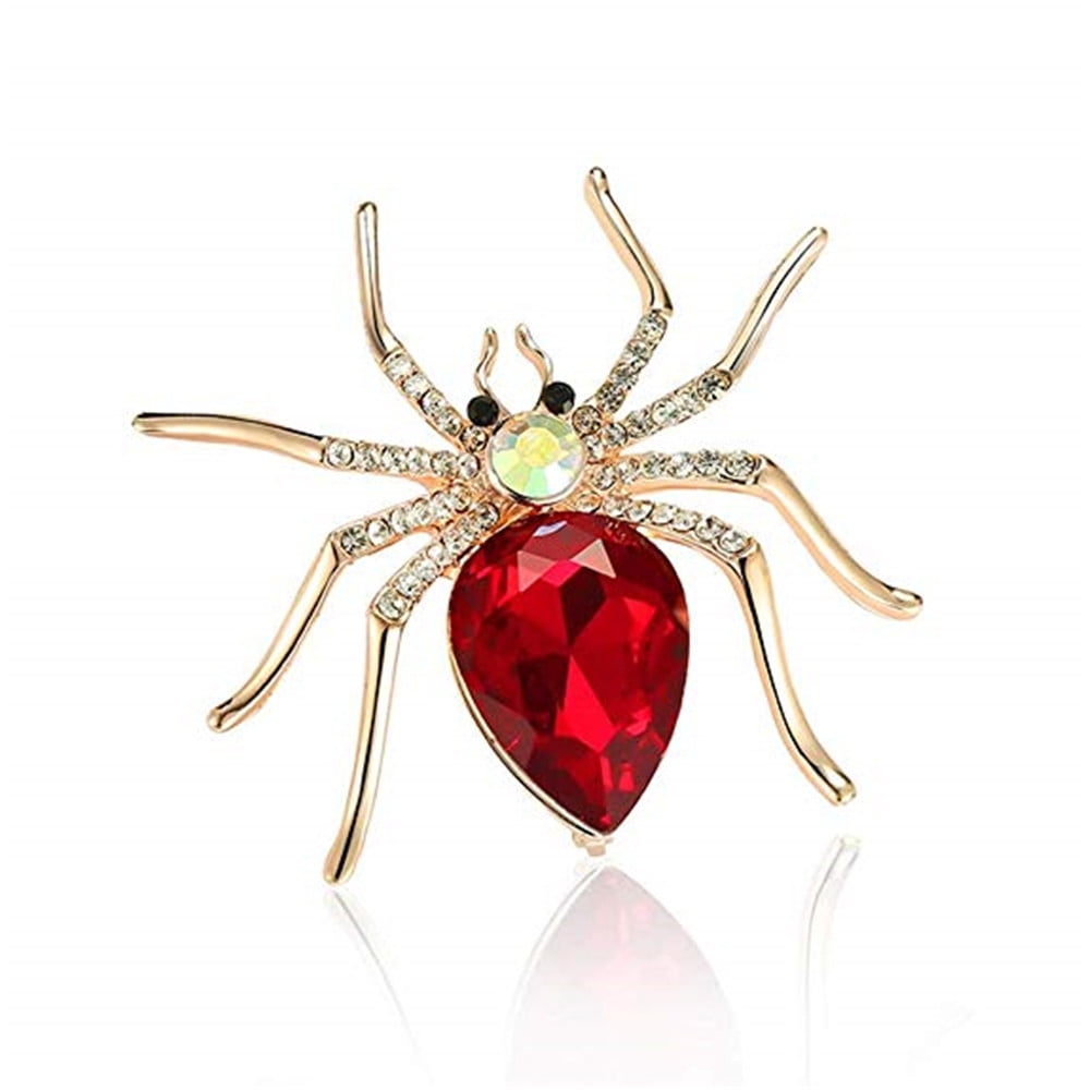 Fashion Enamel Lovely Crystal Gem Insect Brooch Pin Wedding Womens Jewelry Gift 