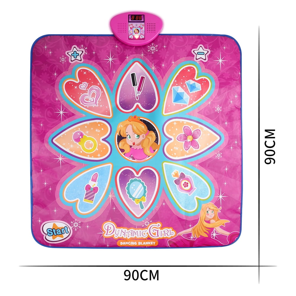Dance Mat - Dance Mixer Rhythm Step Play Mat - Dance Game Toy Gift for Kids Girls Boys - Dance Pad with LED Lights, Adjustable Volume, Built-in Music, 3 Challenge Levels (35.4"X36.7")