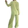 thumbnail image 5 of Coduop Women 2 Piece Pajamas Set Sleepsuit Long Sleeve Loungewear Set Sleepwear Nightwear Pajama, 5 of 6