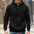thumbnail image 2 of ITSAME Boys Half Zip Hoodie Pullover Long Sleeve Active Fit Casual Sweatshirt with Kangaroo Pocket Size 9, 2 of 7