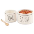 thumbnail image 2 of Mud Pie Salsa & Guac Bowl Set, white, "salsa 3"" x 4 1/2"" dia | guac 2 3/4"" x 3 1/2"" dia | spoon 5""", 2 of 3