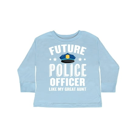 

Inktastic Future Police Officer Like My Great Aunt Gift Toddler Boy or Toddler Girl Long Sleeve T-Shirt