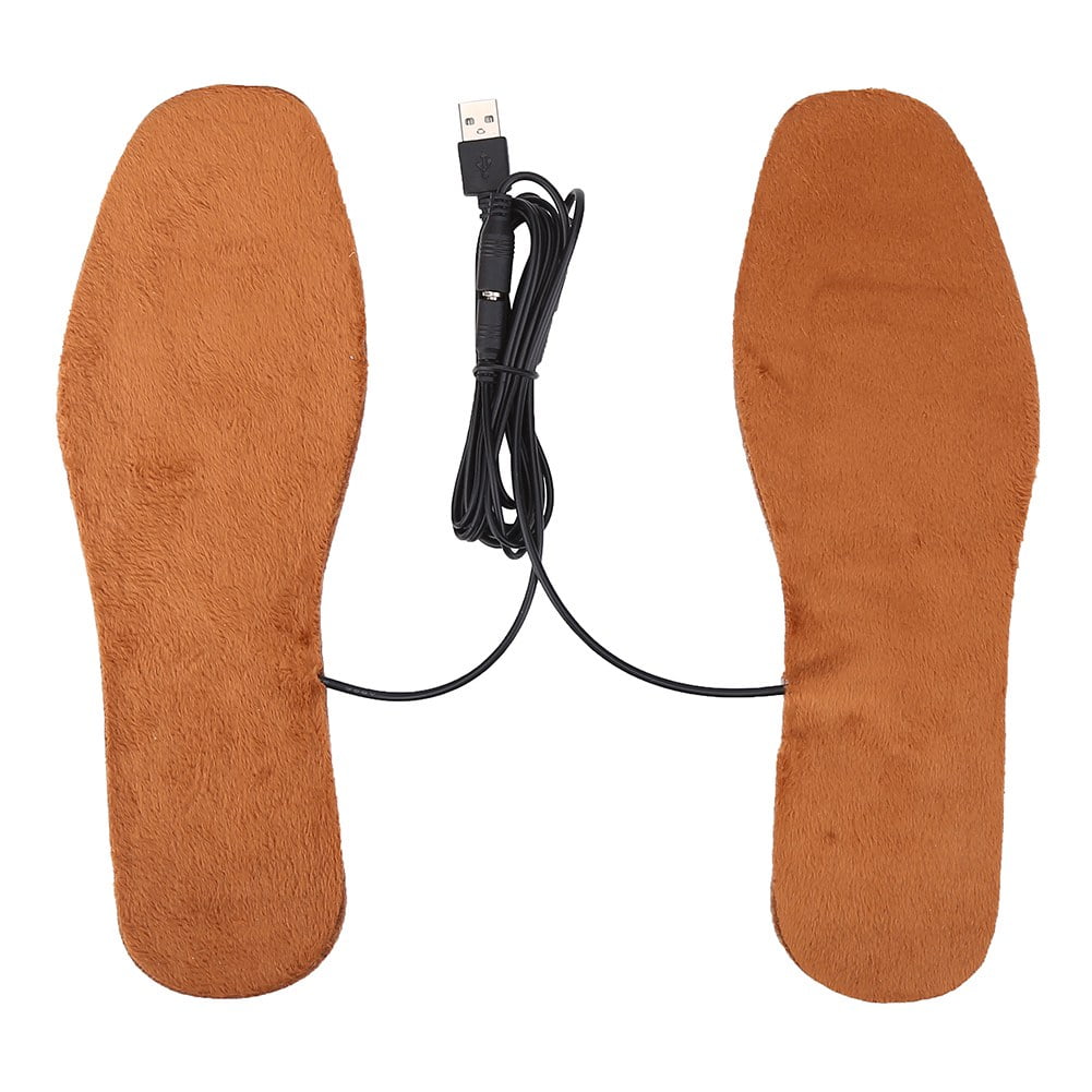 USB Heated Insoles Croppable Winter Electric Heating Pad for Men and Women Foot Socks Mat Pad Washable Charging Heating Pad for Winter Outdoor Sports 