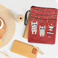 thumbnail image 3 of HELLHERO Christmas Sloth Pattern Gift Bag Book Covers with Washable Book Protection Polyester Book Carrying Case Decorative Design 11.4 X 8.66 Inch 1 pc, 3 of 8