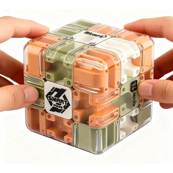 Fun 3D Maze Rolling Cube Puzzle, Puzzle Maze Cube, Large Labyrinth 3D Puzzles Mazes Cubes - Engaging Brain Teaser Toy, Helps Relieve Stress and Cultivate Logical Thinking