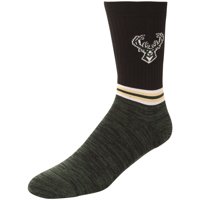 Milwaukee Bucks Block Crew Socks - L