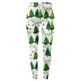 thumbnail image 5 of Gyexs Christmas Leggings for Women Soft Stretchy Xmas Printed Pajamas Pants Lined Gym Yoga Pants Womens Christmas Apparel B-White & Size S, 5 of 6