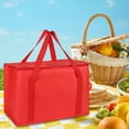 thumbnail image 3 of Large Insulated Picnic Bag Zipper Lunch Tote Reusable Grocery Carrier Beverage Cooler Bag for Camping Picnics Travel, 3 of 8