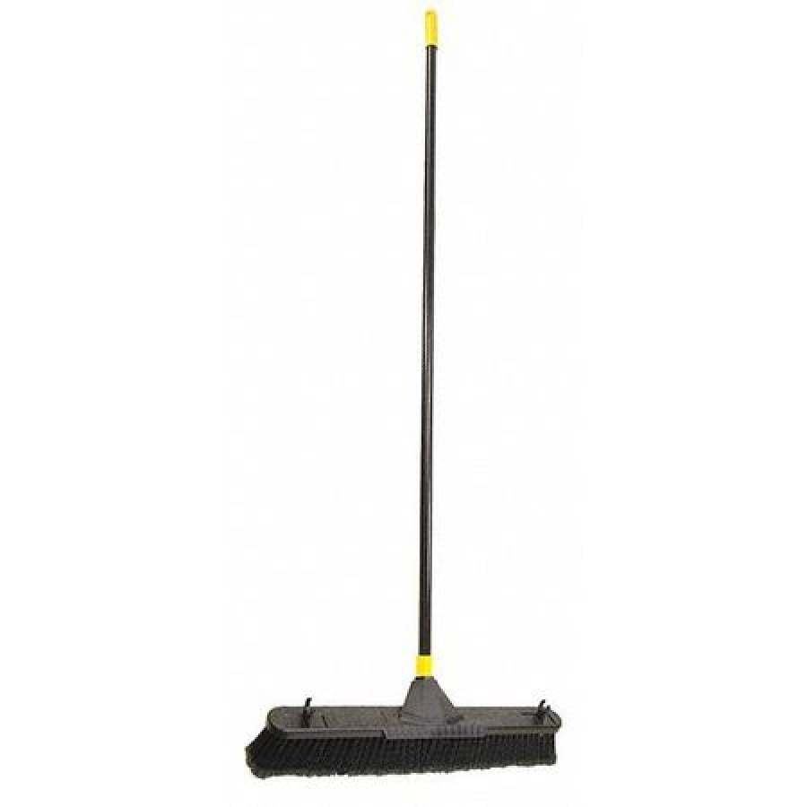 QUICKIE 633 Push Broom,60" Handle L,24" Broom W