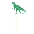 thumbnail image 4 of hengzirui party cake toppers 24pcs Dinosaur Cake Toppers Tyrannosaurus Pterosaur Triceratops Picks Paper Cupcake Decor Party Supplies for Birthday Festival (5 Style, 4pcs Each Style), 4 of 8