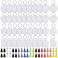 thumbnail image 1 of ruzhgo 160Pcs/Set Sublimation Keychain Ring Metal Home Door Car Key Holder Handbag Heats Transfer Self-assembly DIY Craft Keyrings, 1 of 6