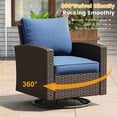 thumbnail image 3 of Vicllax 9 Pieces Wicker Patio Furniture Set 7-Seat Outdoor Conversation Set with 42" Fire Pit Table, 3 of 13