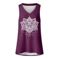 thumbnail image 4 of Fshinging Basic Cute Women Tank Top Summer Sleeveless V Neck Heart Graphic Beach Tunic Blouses&Shirts Red XXL, 4 of 5