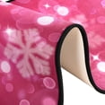 thumbnail image 6 of Dreamtimes Pink Blurred Snowflakes Hallway Runner Rug 2'x6' Kitchen Rug with Rubber Backing Christmas Winter Non Slip Entryway Rug Runner Washable Soft Area Rug for Hallway Bedroom Kitchen Decor, 6 of 6