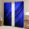 thumbnail image 2 of Homewish Modern Geometric Stripe Curtains Pack of 2 (42x84 Each).Abstract Waves Lines Curtains Blackout,Deepblue Black Bedroom Curtains For Boys Kids,Microfiber Bedroom Decor, 2 of 6