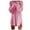 Pink, variant on Babysbule Tops for Women Women's Maxi Dresses Winter Women Fashion Casual Soild Loose O-Neck Long Sleeve Zipper Thin Plush Dress