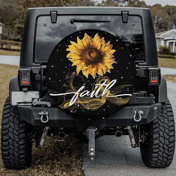 Lotusprinthandmade Christian Spare Tire Cover Without Backup Camera Hole, Christian Tire Cover (27")
