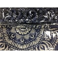 thumbnail image 3 of 15 Piece Bath set: 2 Navy Blue Bathroom Mats, 1 Matching Shower Curtain, 12 Fabric Rings- Medallion, 3 of 3