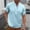 #Sky Blue, variant on DPTALR Men's Fashion Casual Solid Color Short Sleeve Stand Collar Button-Up Shirt,Gray, XL