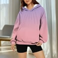 thumbnail image 4 of Womens Hooded Sweatshirts, Hoodies for Women Fall Fashion Loose Fit Ombre Tie Dye Long Sleeve Pullover with Pockets S-3XL, 4 of 6