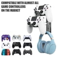 thumbnail image 3 of Universal Acrylic Game Controller Wall Hanger, Dual Gamepad & Headphone Hanger Holder Stand, Wall Mount Organizer for Xbox PS5 PS4 Switch Gaming Controllers & Accessories, 3 of 7