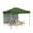 Green, variant on WildBreak 10 x 10 feet Pop Up Canopy, with 4 Sidewalls, with One Button Push Setup - White