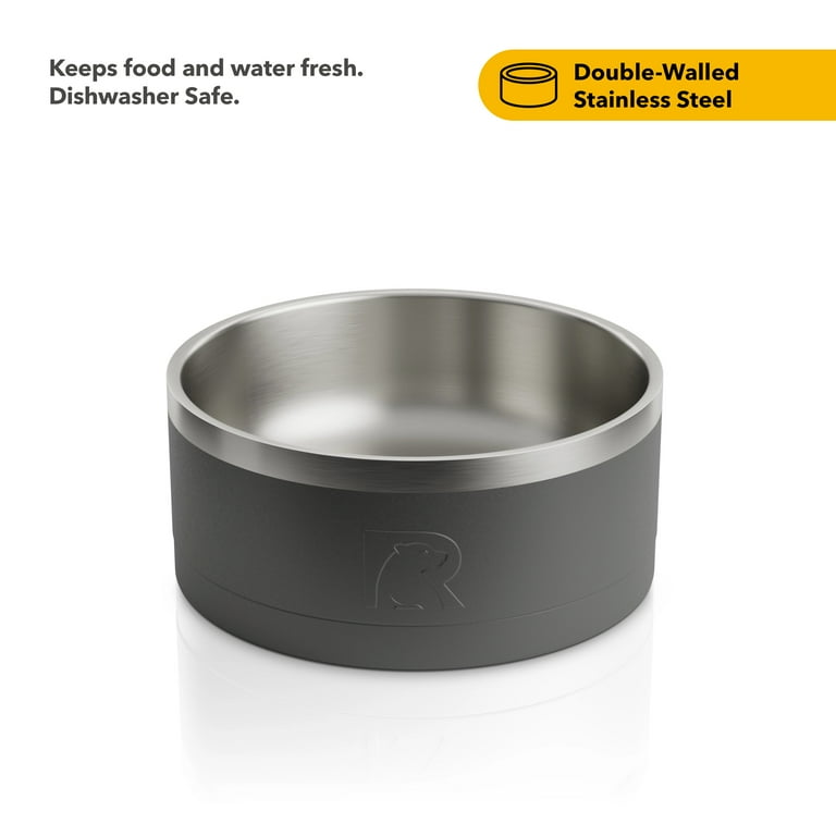 RTIC 3-in-1 Dog Bowl, Large, Stainless Steel Insulated Bowl