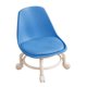thumbnail image 4 of Taburete con ruedas bajo Taburete corto con respaldo Silla giratoria de 360  degree Taburete con ruedas pequeño Asiento de cuero PU resistente al desgaste Azul Sunnimix Asiento rodante bajo, 4 of 8