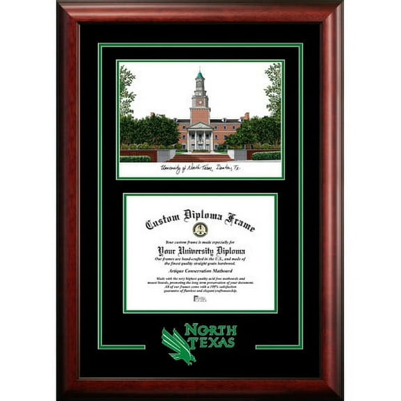 North Texas Mean Green 11" x 14" Spirit Graduate Diploma Frame