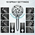 thumbnail image 3 of YTKUS Filtered Shower Head with Handheld 10-Mode High Pressure Detachable Shower Head with Stainless Steel Hose and Shower Arm Bracket, 3 of 8