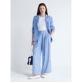 thumbnail image 2 of Free Assembly Women's Linen Blend Wide Leg Cropped Pants, 27" Inseam, Sizes XS-XXL, 2 of 5