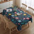 thumbnail image 2 of Pioneer Flower Floral Print Pattern Rectangle Tablecloth 60"x84", Waterproof Polyester Table Cloth, Wipeable Spillproof for Dining Camping Indoor Outdoor, 2 of 5