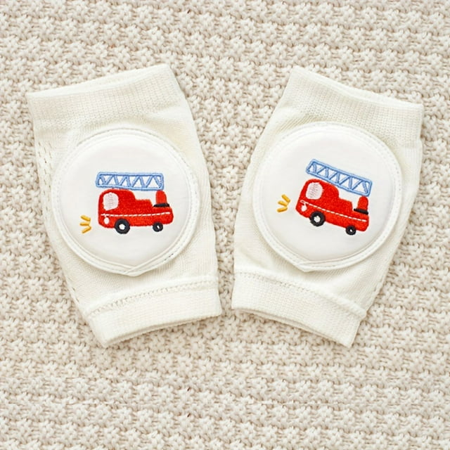 MesaSe Cartoon Pattern Knee Pads Embroidered Mesh Crawling Protective Pad Elastic Sponge Elbow Pads