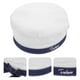 thumbnail image 3 of BRIGHTFUFU 1 unid blanco marino marinero sombrero todo coincidente con estilo boina con estilo sombrero uniforme sombrero, 3 of 7