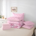 thumbnail image 6 of Feelyou Fashion Princess Bow Bedding Comforter Set 7pcs, Kawaii Bowknot Full Bedding Set, 6 of 8