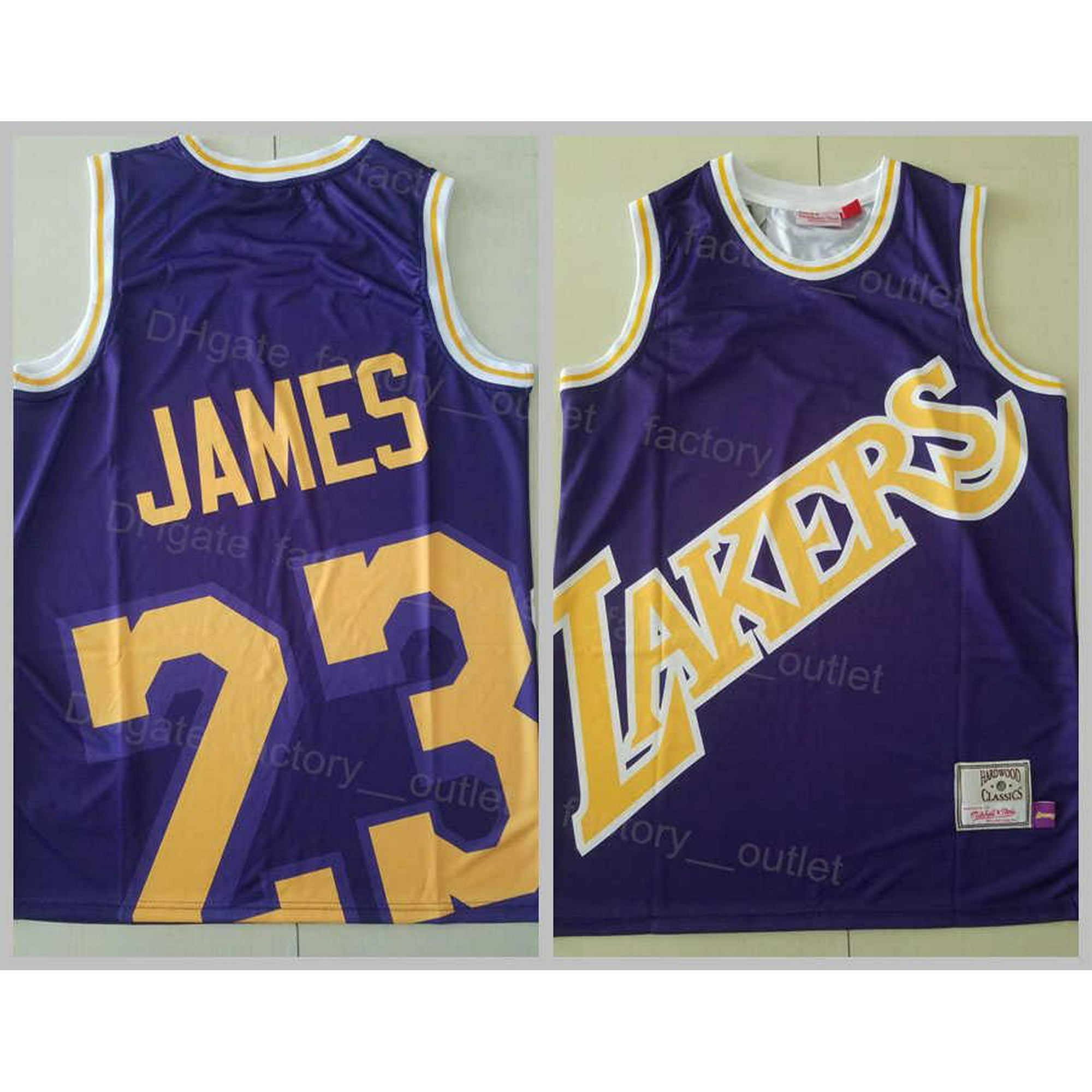 NBA_ Mitchell and Ness Basketball Retro LeBron James Jersey Bryant Michael  23 Vintage Team Color Black Red Purple Yellow Bre''nba''jerseys
