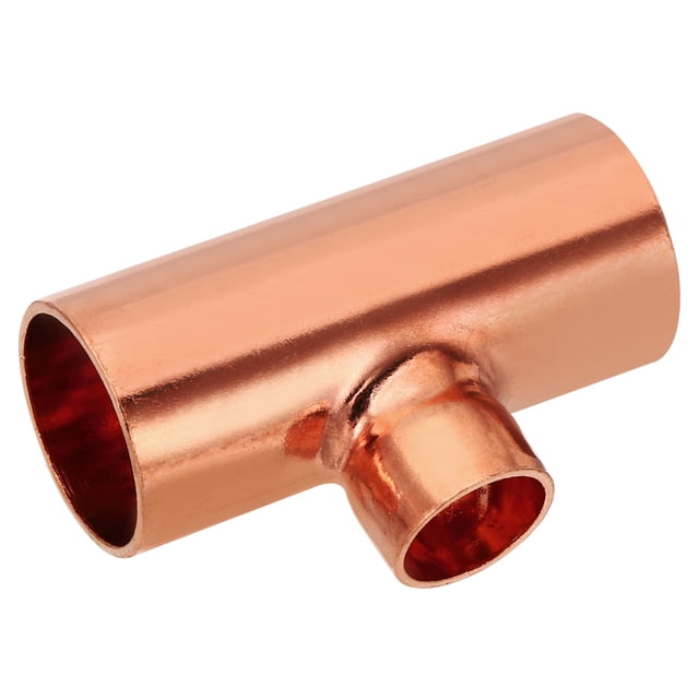 Unique Bargains 1" x 5/8" x 1" ID Reducing Tee Copper Fitting, 1pcs Copper Pipe Tube Connector Adapter Reducer