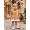 thumbnail image 4 of Cjfdfy Newborn Baby Girls Christmas Outfit Romper Dress Santa Claus Gingerbread Man Embroidery Long Sleeve Velvet Bodysuit With Headband Christmas Holiday Outfit 0-18M, 4 of 9