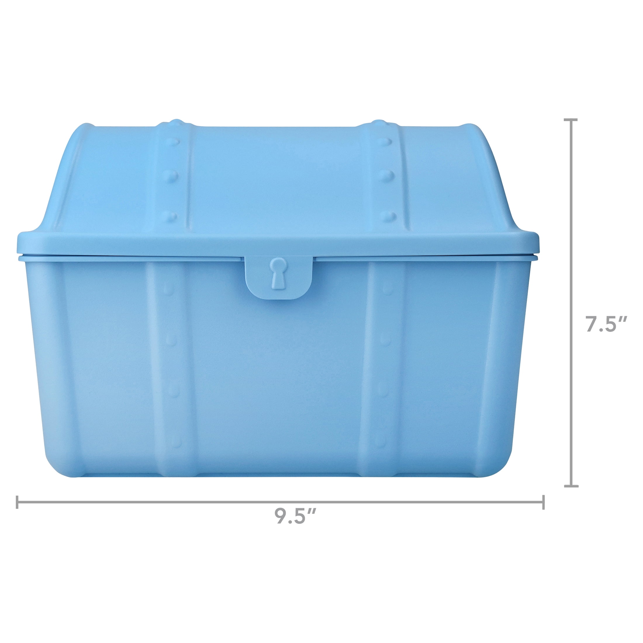 Pen+Gear Plastic Treasure Box Desktop Organizer and Storage Bin, Blue