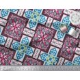 thumbnail image 2 of Soimoi Modal Satin Fabric Tiles Moroccan Fabric Prints By Yard 42 Inch Wide, 2 of 2