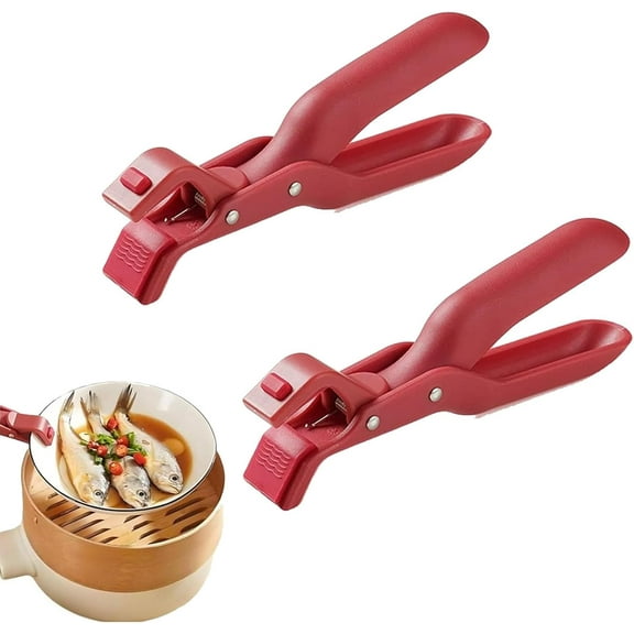 Scarcelye Hot Plate Gripper, Hot Plate Gripper Tongs, Multi-Function Anti-Scald Bowl Clip, Silicone Anti-Scald Bowl Holders, Kitchen Utensil For Bowls